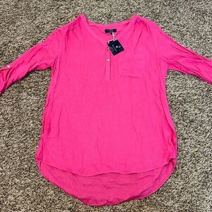 NWT Kaari blue pink blouse a
